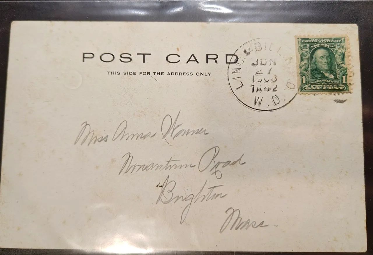 Cartão-postal Raro de Curley de 1908 - Foto 2
