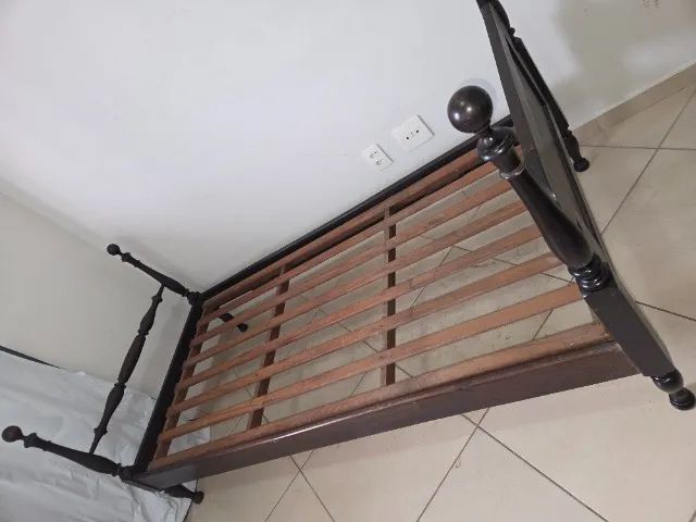 Cama Solteiro - Madeira Maciça (Jacarandá)