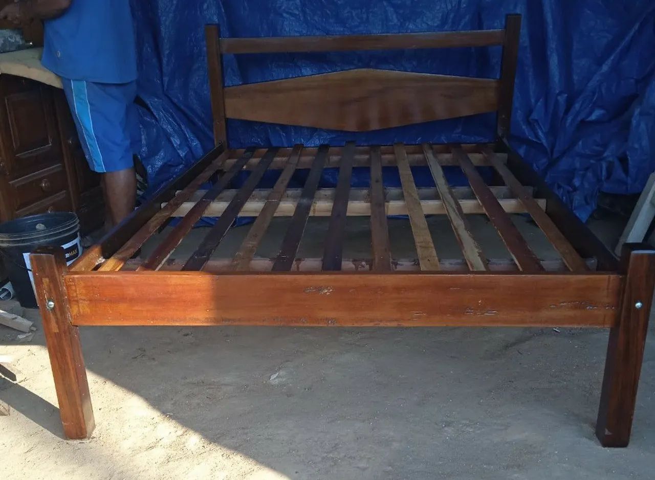 Cama de viúva de sucupira maciça  - Foto 3