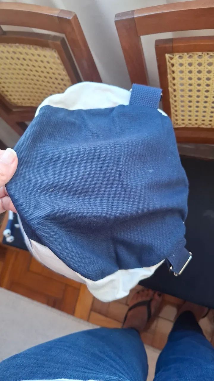 Mochila saco estilo marinheiro em canva - Foto 5