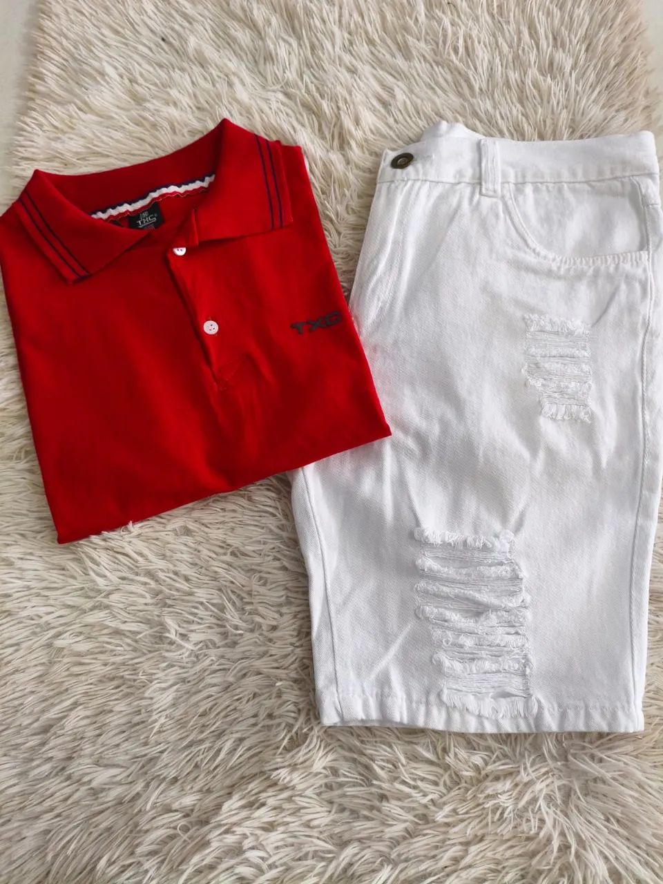 Combo camisa polo e bermuda 130,00