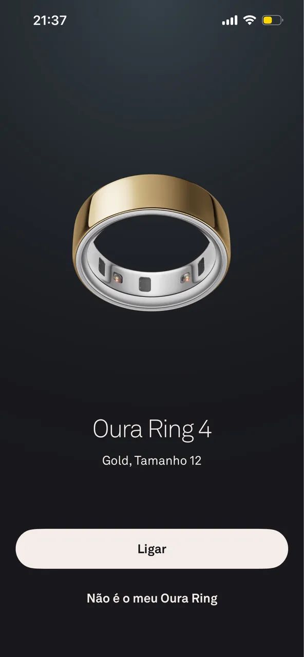 Oura Ring 4 Gold, Tamanho 12