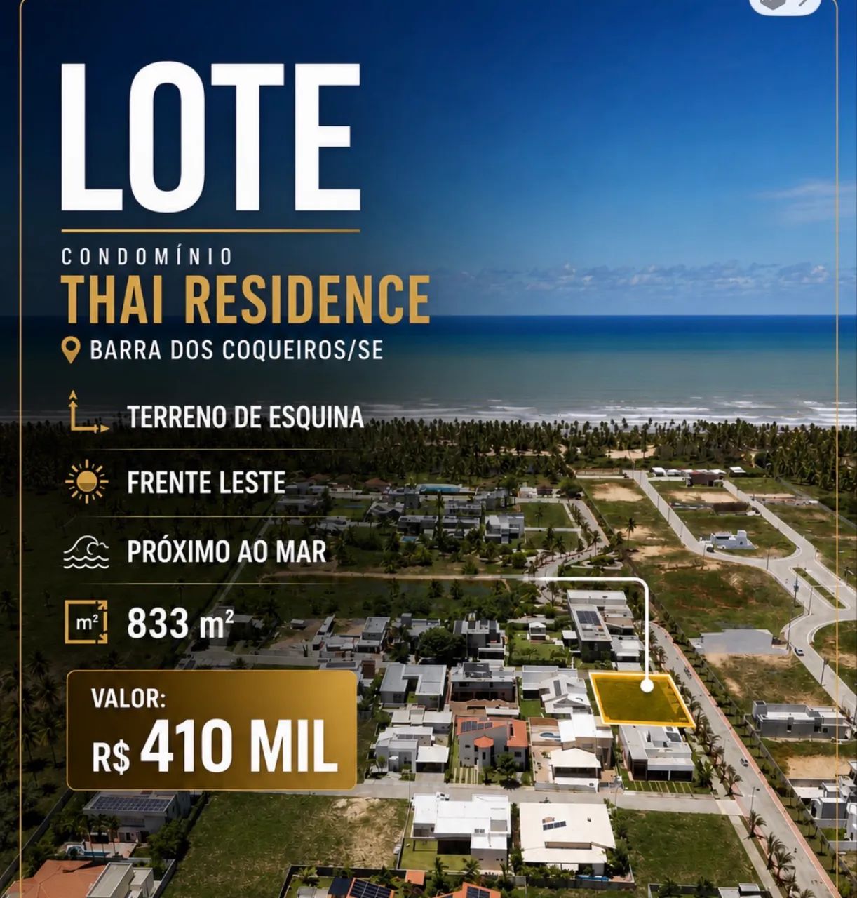 LOTE ESQUINA - THAI RESIDENCE, Barra dos coqueiros 