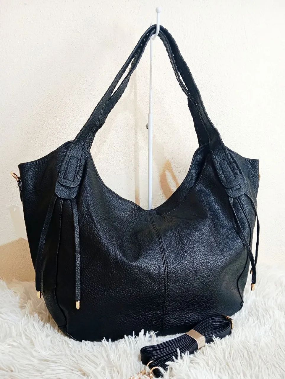 Bolsa Preta GG Feminina Nova Cabe Notebook 