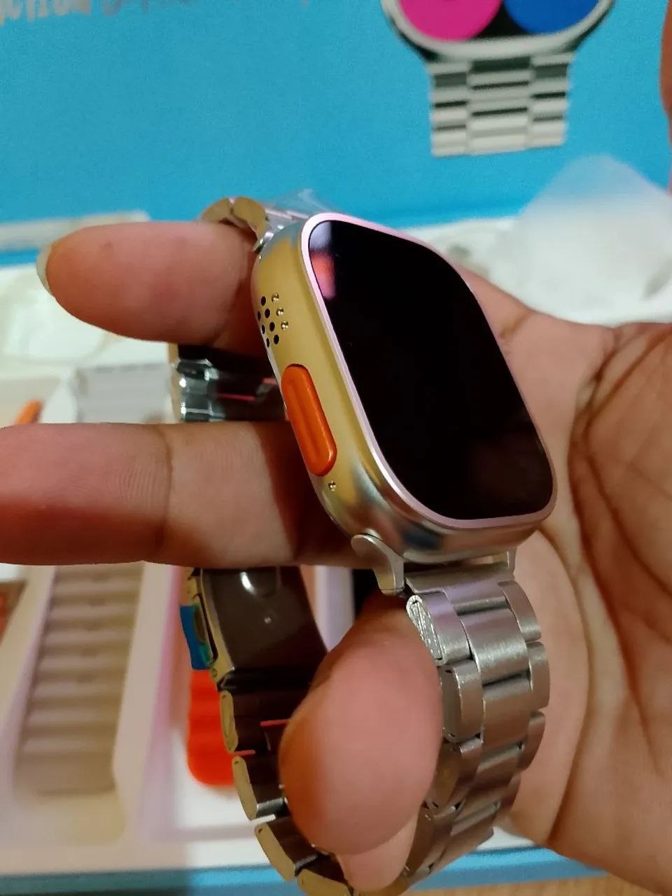 Smartwatch com 7 pulseiras várias funções novo na caixa  - Foto 4