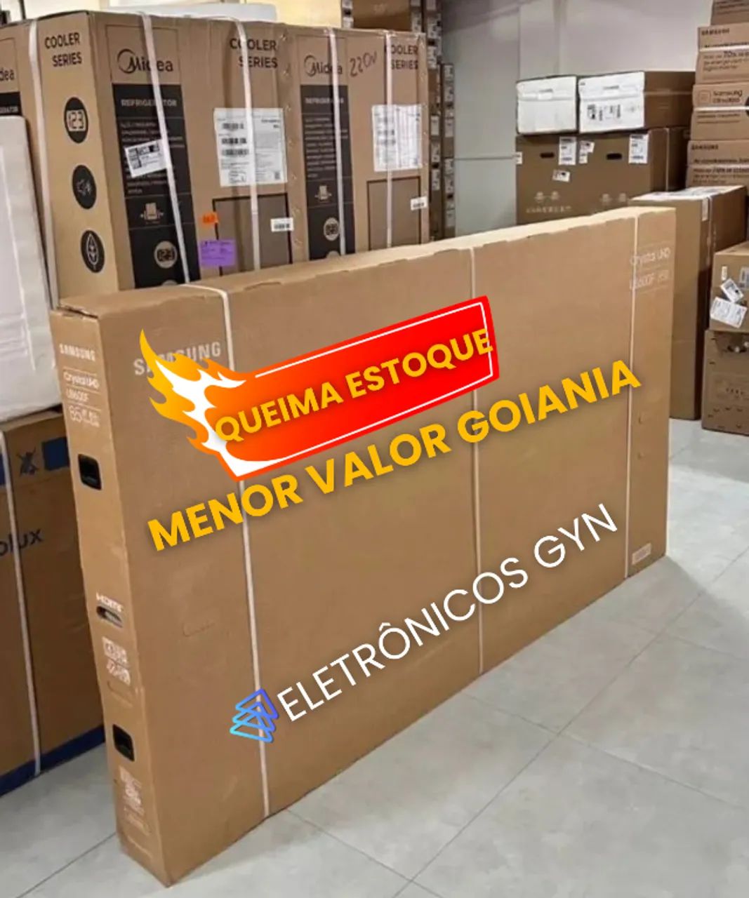 Tv Smart 85' Samsung 4K Crystal - Nova - Pronta Entrega - 1 Ano Garantia