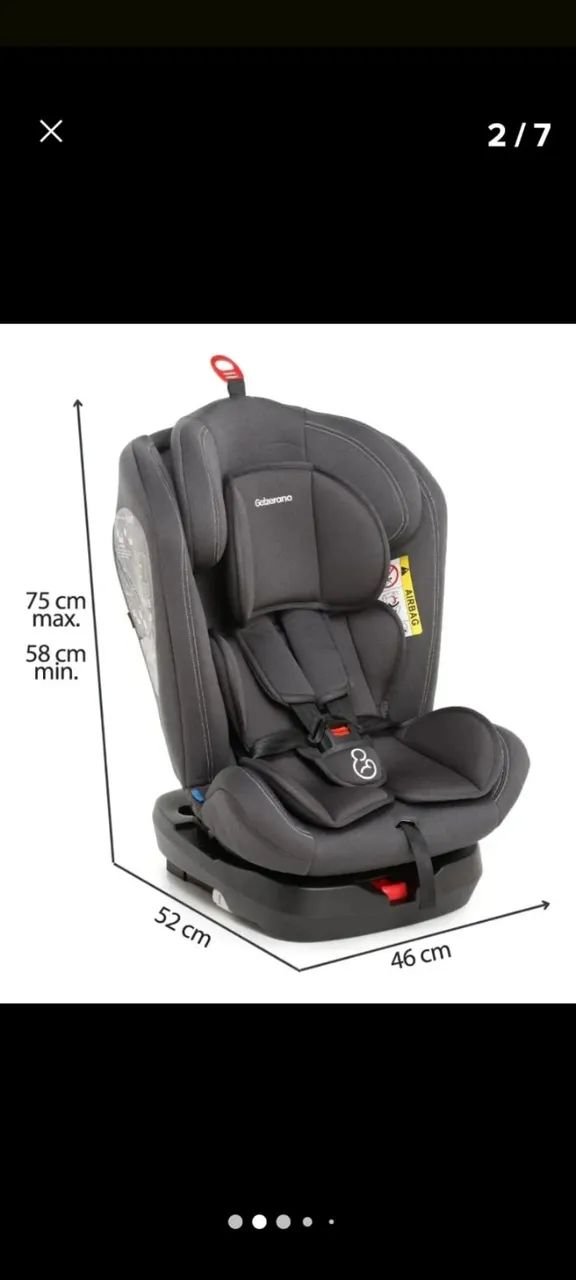 Cadeira Infantil para Carro GALZERANO IMOLA 360 Isofix 0-36k 8019pt Cinza - Foto 4