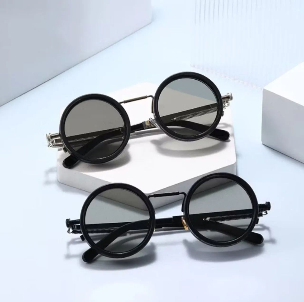 Óculos de Sol Retrô Punk com lentes polarizadas e escurecimento ajustável. - Foto 5