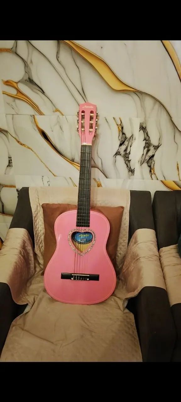 VIOLÃO ROSA DA MARCA AUSTIN