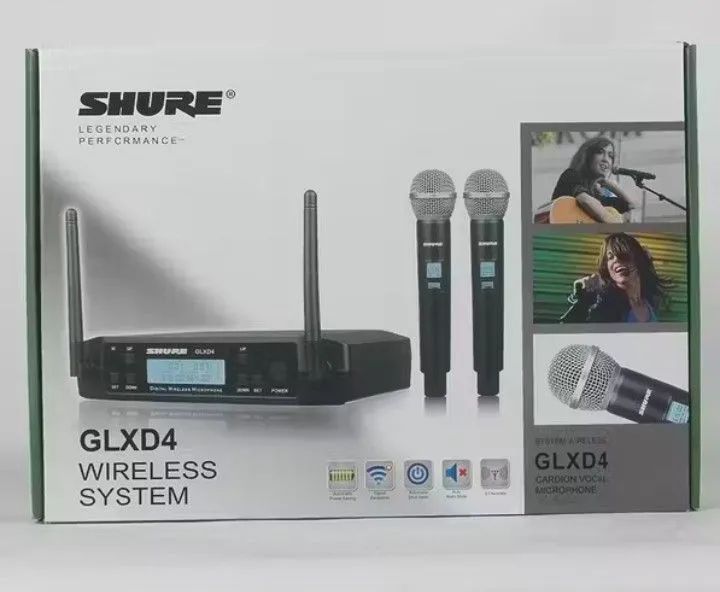 Microfone sem fio Shure GLDX4 bastão duplo - novo