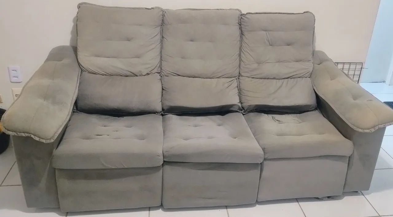 Sofá retrátil de 3 lugares - Foto 2