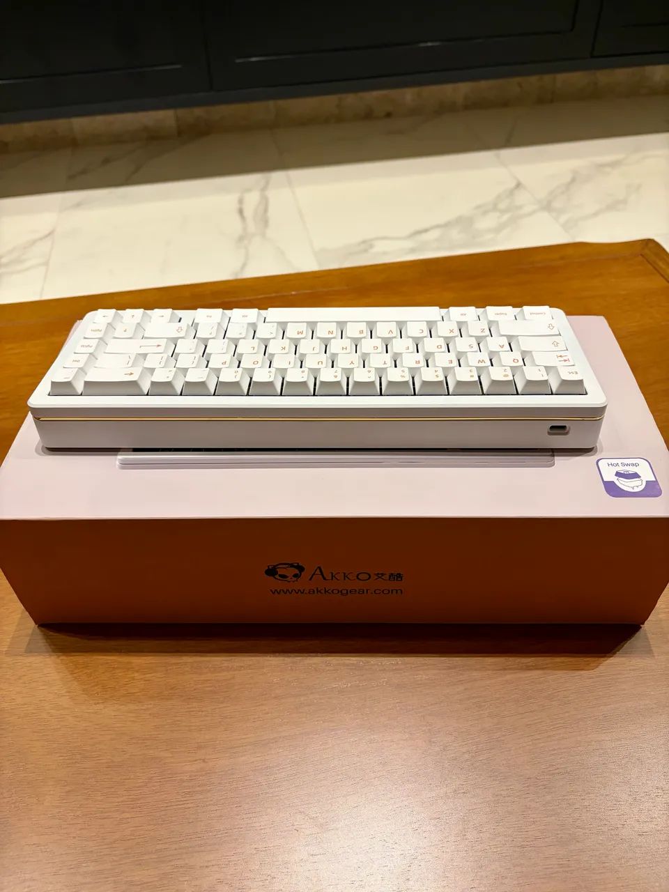 Teclado Mecânico Akko SPR67 Branco Completo - Foto 3