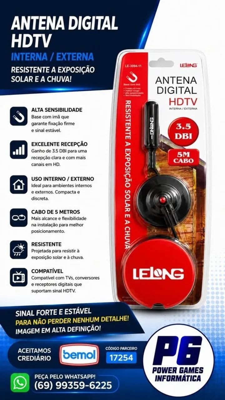 ANTENA PARA TV 5M - Foto 2