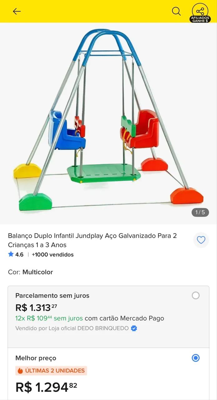 Balanço infantil  - Foto 3