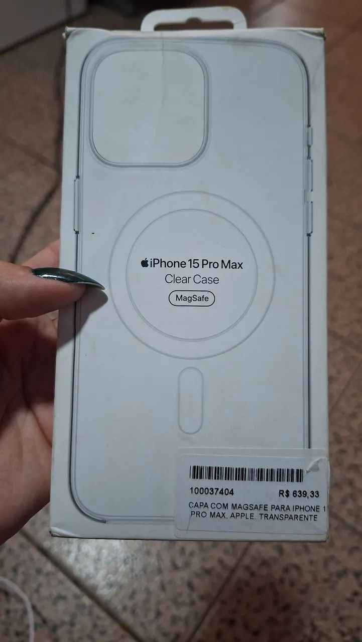 Capa transparente com magsafe iphone 15 pro max