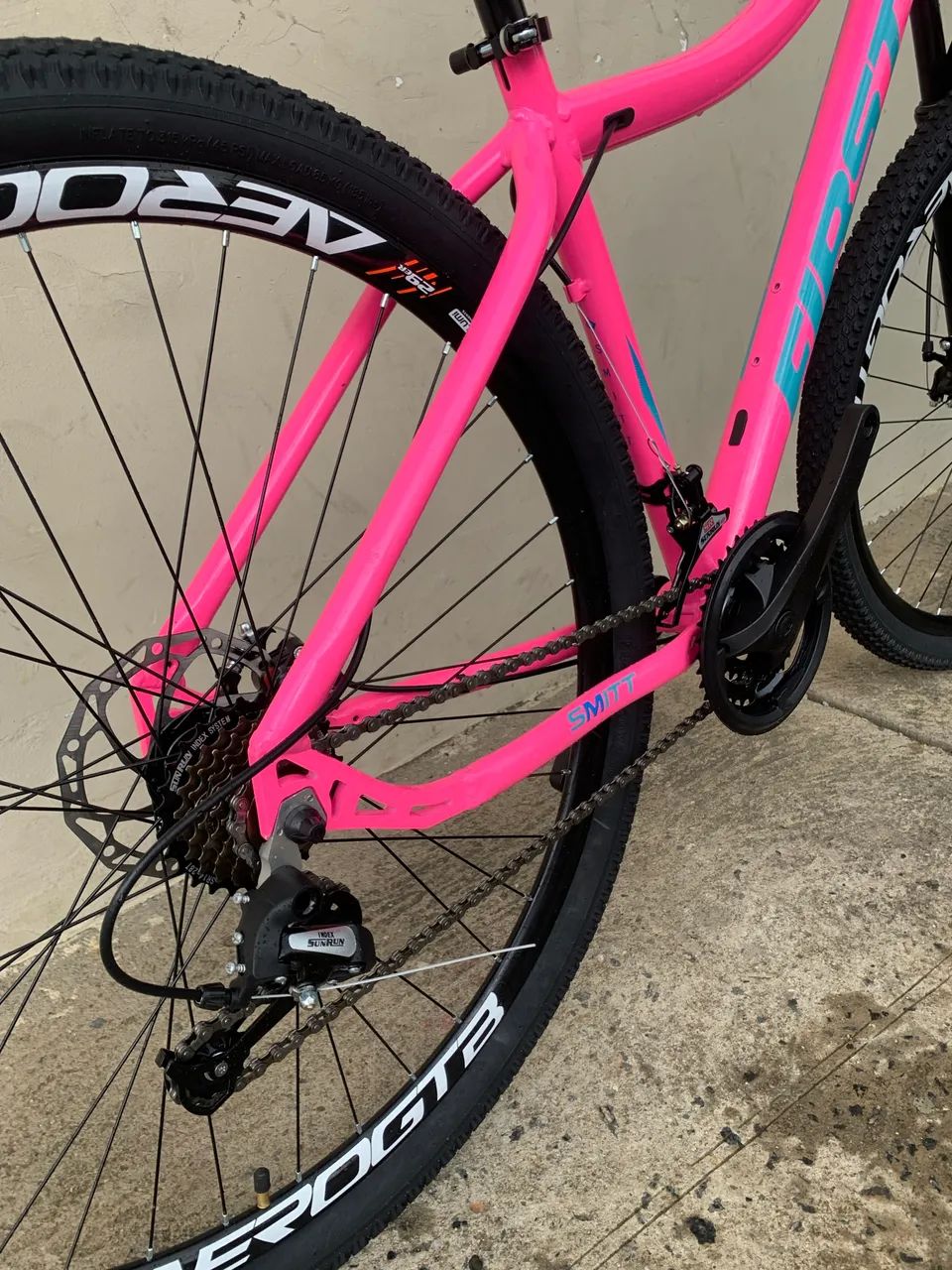 Bicicleta aro 29 feminina rosa  - Foto 3