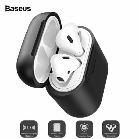 Baseus Luxo Caso de Carregamento Sem fio Apple Airpods