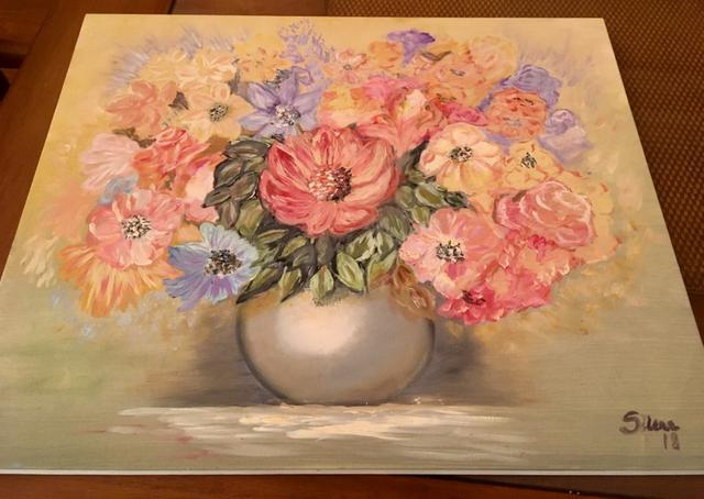 Pintura à óleo La Joie des Fleurs - Foto 2