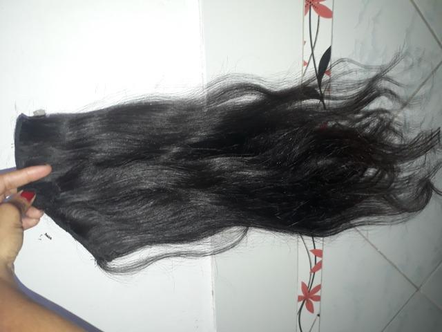 2 telas cabelo humano 60cm - Foto 2