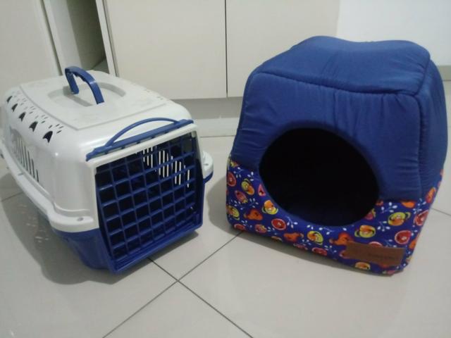 Cama e caixa de trasporte