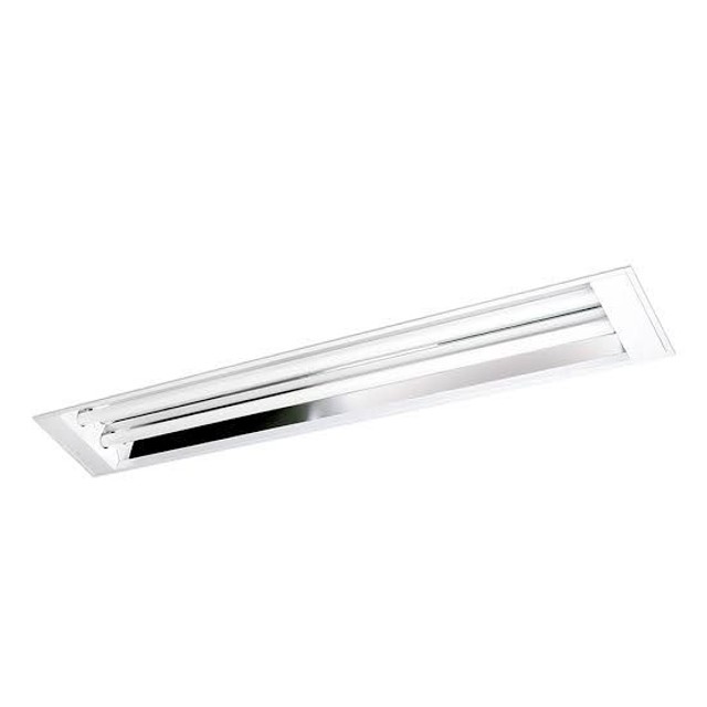 Luminária embutir 2x18w 1,20cm completa 