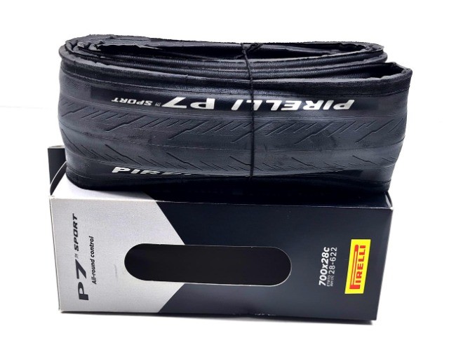 Pneu 700x28 Bicicleta Speed Pirelli P7 Sport Dobrável em Kevlar 9280