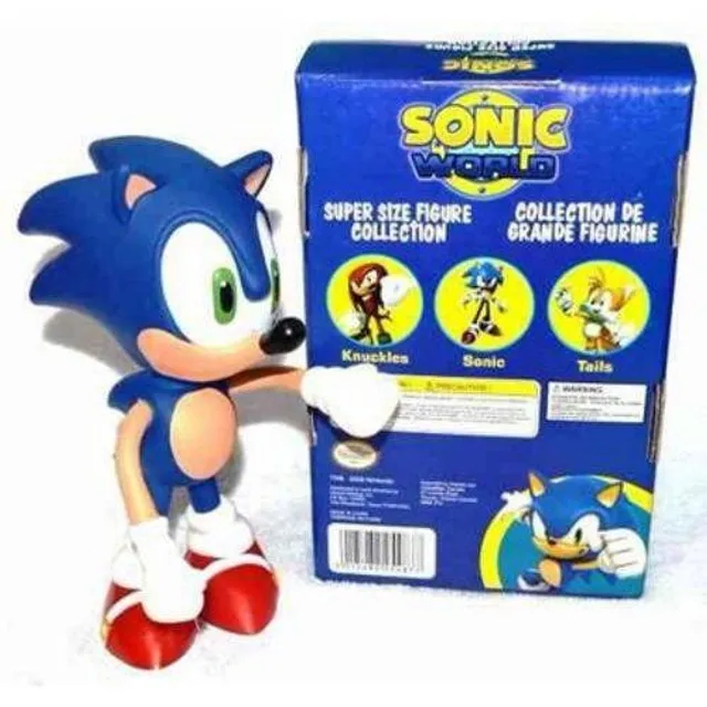 Boneco Sonic Amarelo Articulado Grande Super Size 23cm - Bonecos