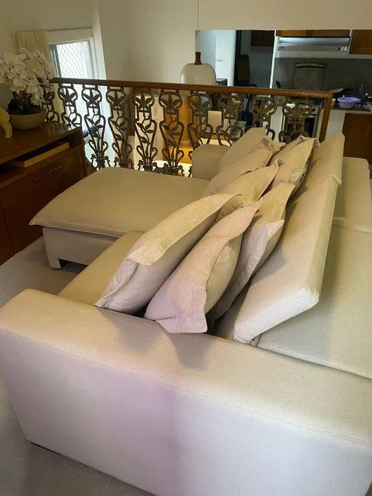 Lindo sofá retrátil e reclinável com molas Pocket e almofadas pillowtop - Foto 2