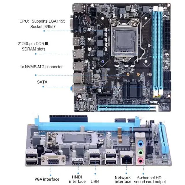 Kit Upgrade - Intel Core i5-3570 + Placa Mae Lga H61 1155 + 16GB Ram DDR3 + NVME 256GB - Foto 6