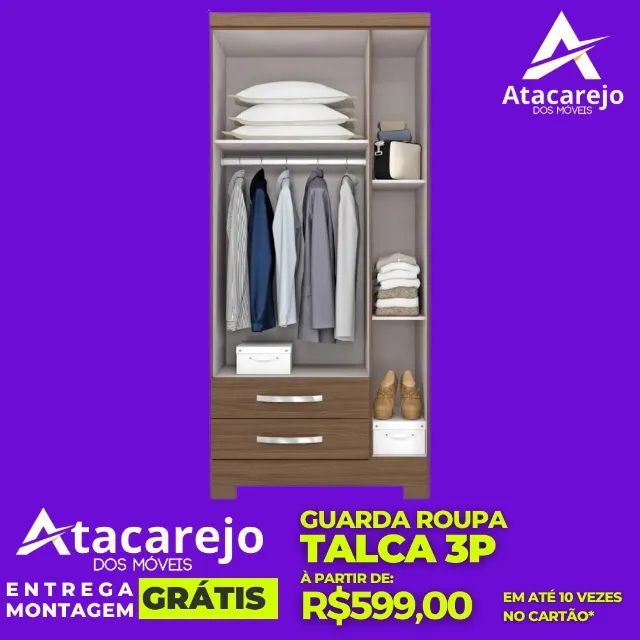 Guarda Roupa Solteiro Entrega e Monta Grátis  - Foto 2