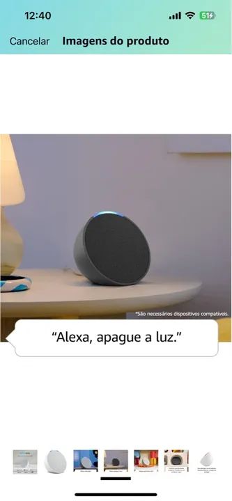 Alexa Echo Pop | Smart speaker compacto com som envolvente e Alexa - Foto 3