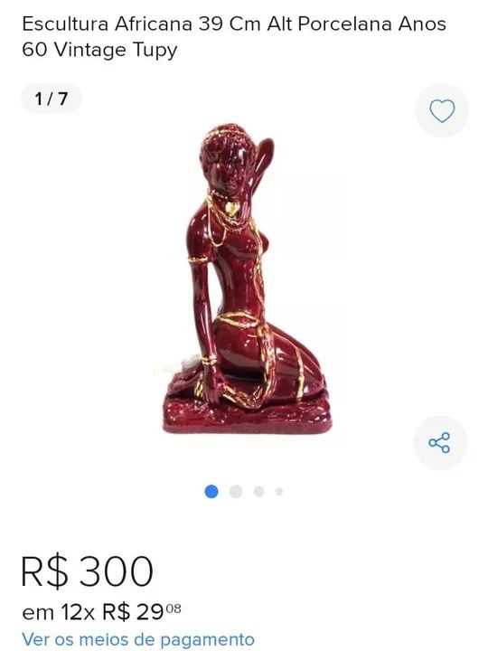 Escultura vintage em porcelana - Foto 3