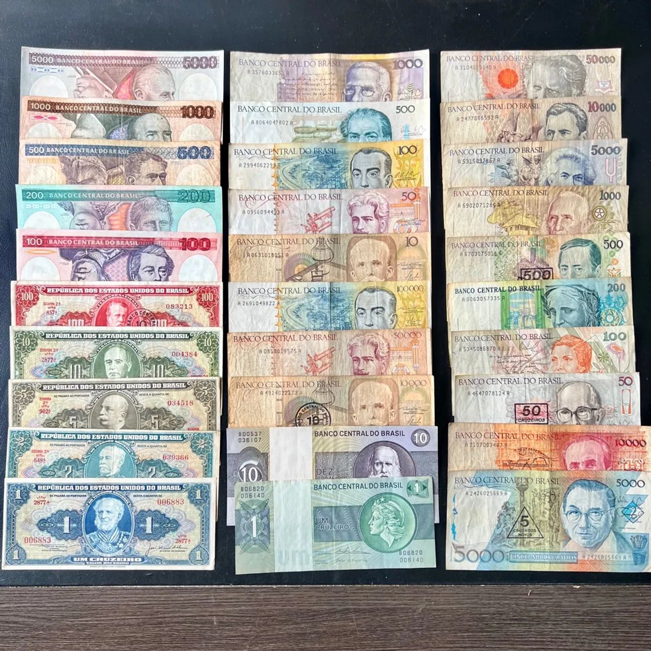 Lote 30 Cédulas Sem repetição Nacionais Originais Dinheiro Antigo