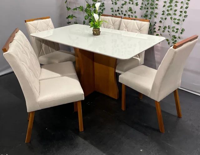 MESA DE JANTAR BELLA 6 CADEIRAS