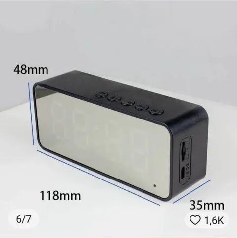 Caixa de som bluetooth com relógio despertador - Foto 4