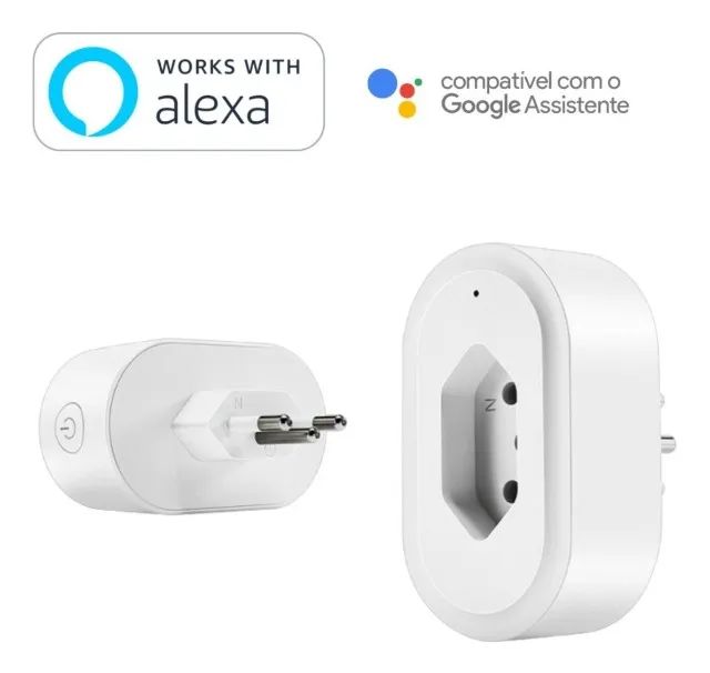 Tomada Inteligente Wi-fi Alexa Google Home Branca Bivolt - Luminolândia