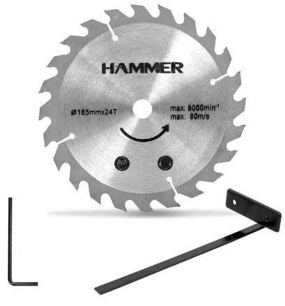 Serra Circular Para Madeira 7.1/4 1100 Watts Gysc1100 Hammer - Foto 6