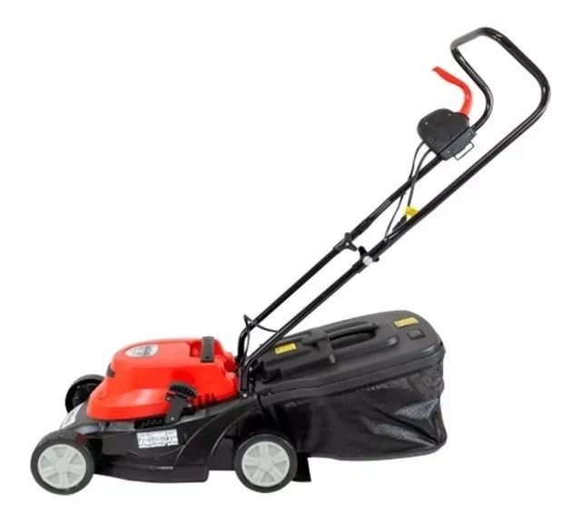 Cortador de grama elétrico Garthen GC-34 de 1100W e 127V cor preto/vermelho - Foto 3