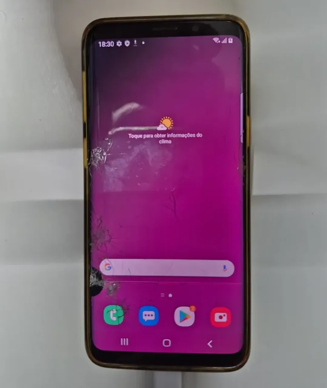 Samsung Galaxy S9 128gb 4gb Ram Dual Sim Tela Quebrada Violeta (Usado)Samsung Galaxy S9 12
