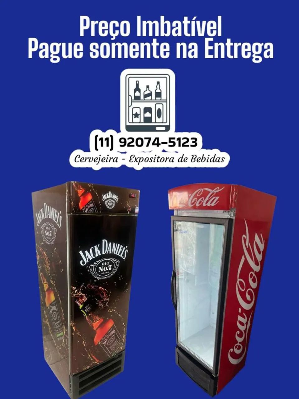 Cervejeira Expositora de Bebidas - Coca-Cola e Jack Daniels