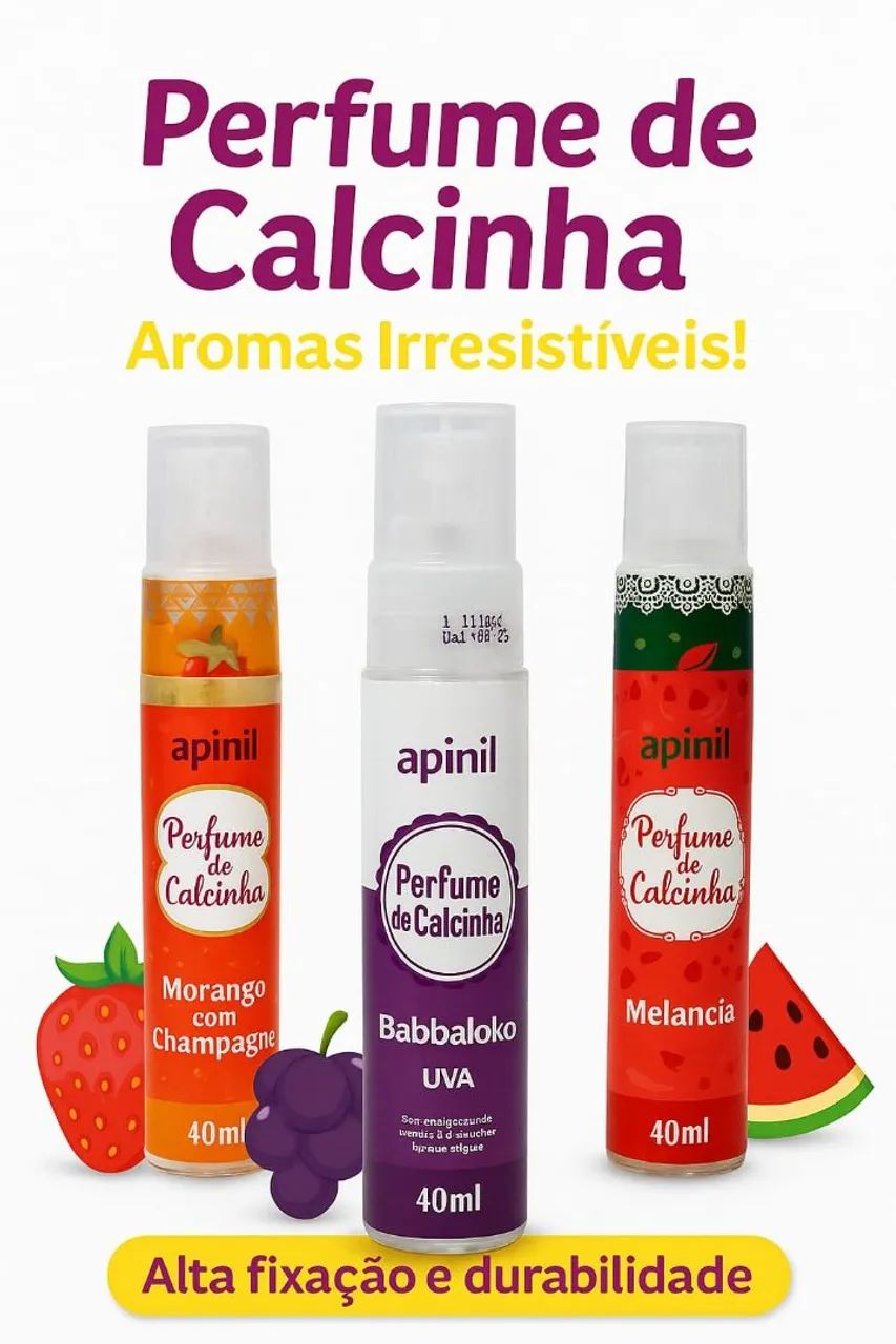 Perfumes de Calcinha 1 Kit com 3 unidades 
