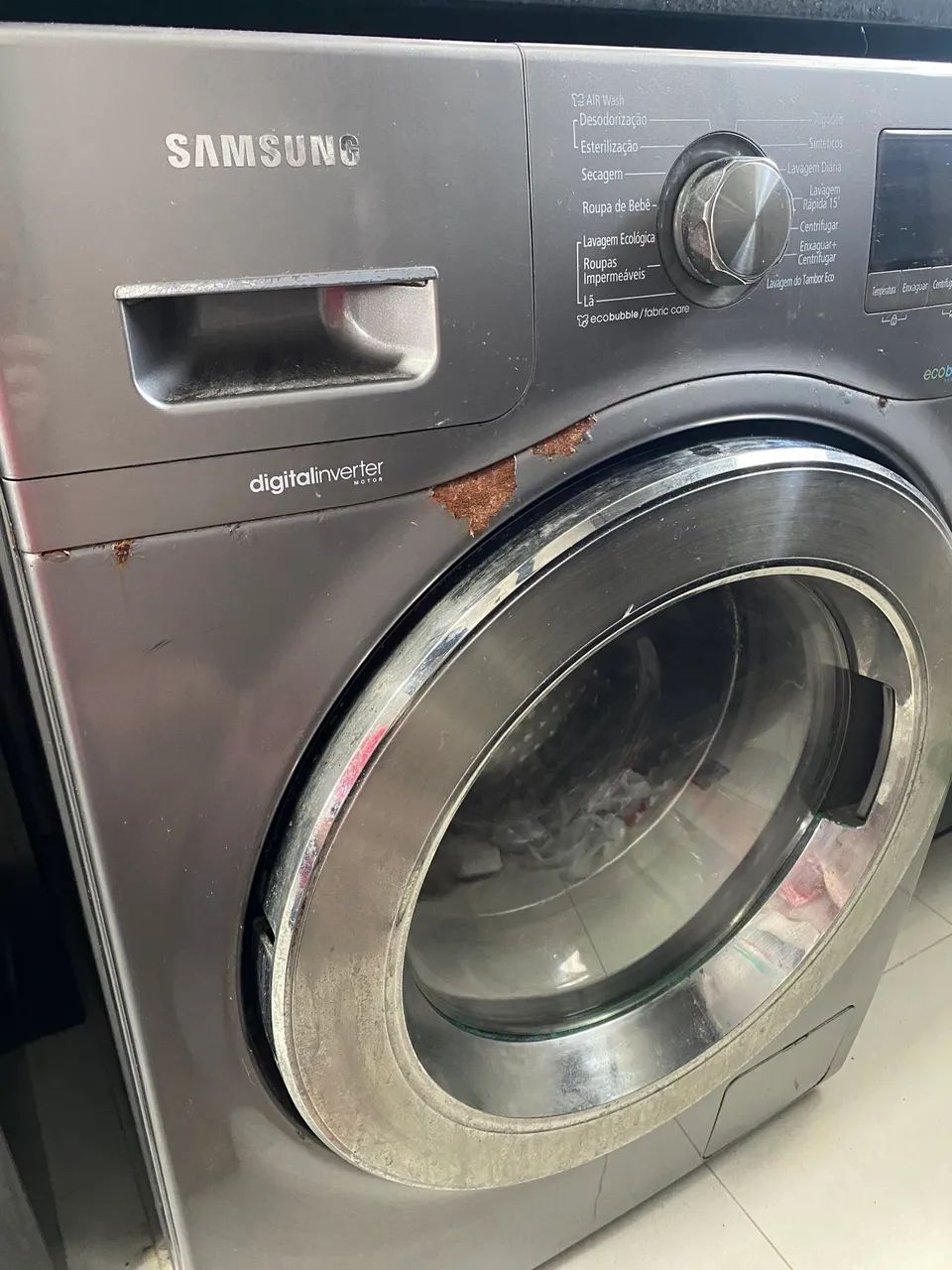 Máquina de lavar Samsung Eco Bubble Digital Inverter 10kg - lava e seca - Foto 4