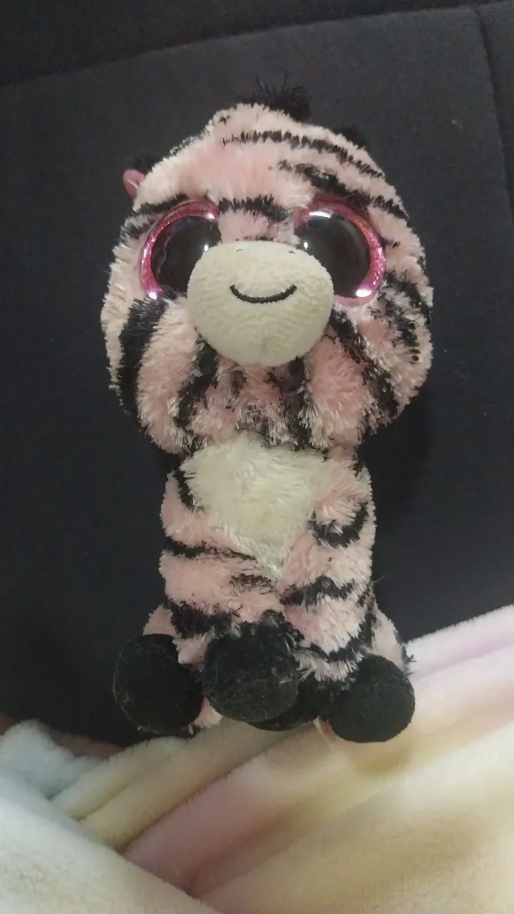 Beanie boo pelúcia Zebra com Olhos Grandes 