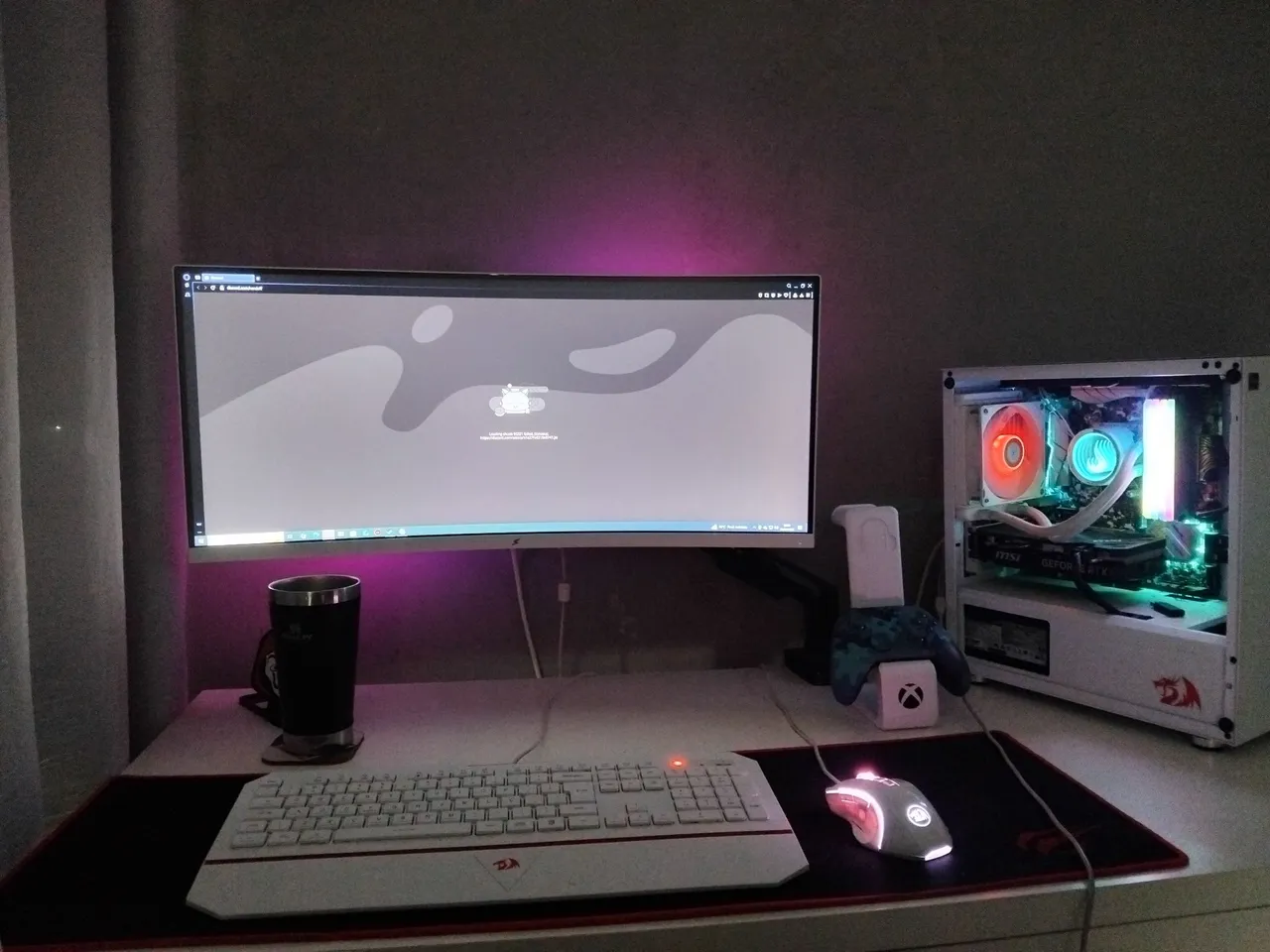 PC Gamer com LED e Monitor Curvo - Desempenho Imbatível!