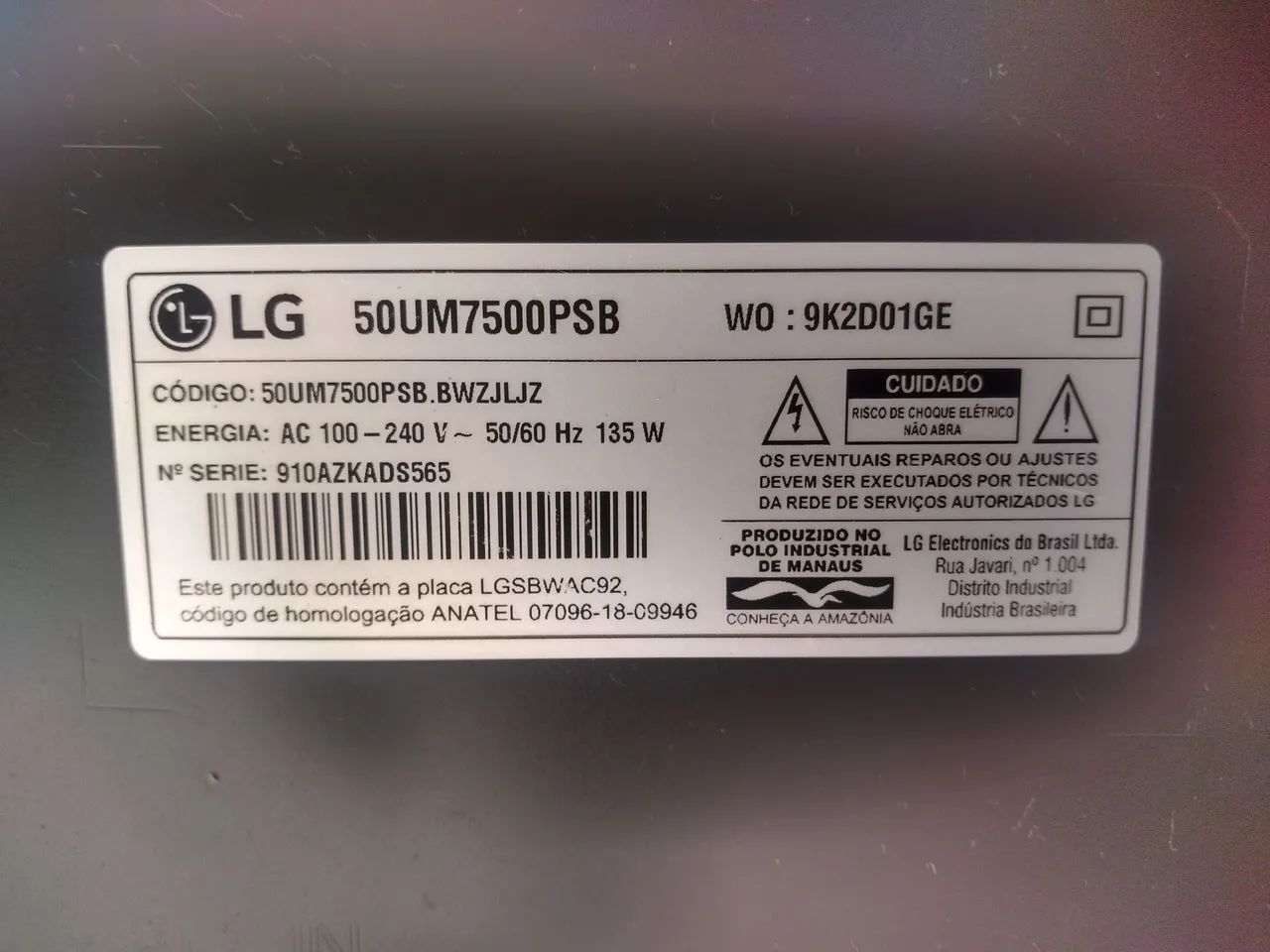 Tv 50um7500 defeito - Foto 5