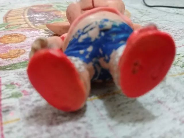 Boneco antigo Topo Gigio Original, de Borracha, cabeça Removível, 7 cm - Foto 4