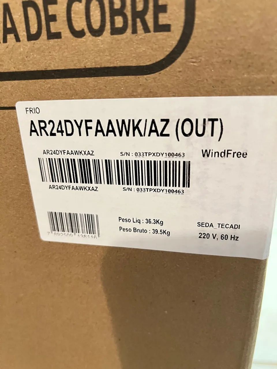 AR CONDICIONADO SPLIT INVERTER SAMSUNG WINDFREE CONECT 24000 BTUS  - Foto 4