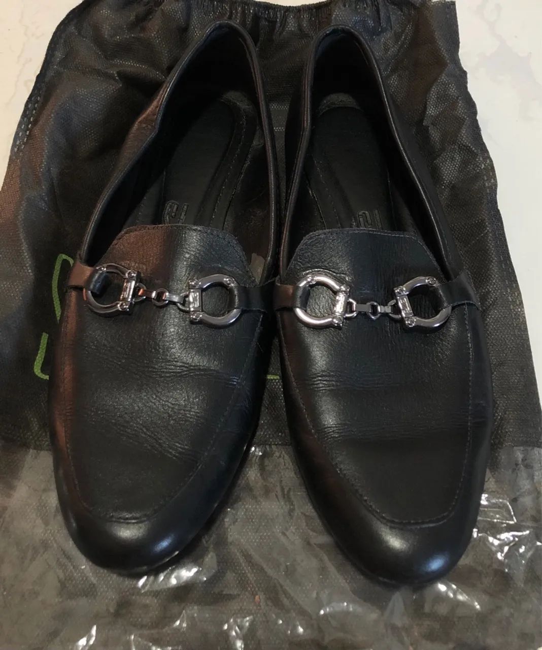 Mocassim Santa Lolla Couro Preto TAM 36