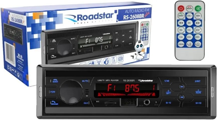 Radio Usb Roadstar Bluetooth Usb Aux Sd Fm Não Toca Cd 2604