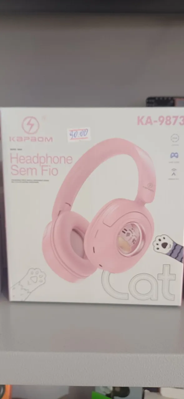Headphone Sem Fio Cat KA-9873 Rosa